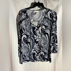 CJ Banks top - 2X - navy